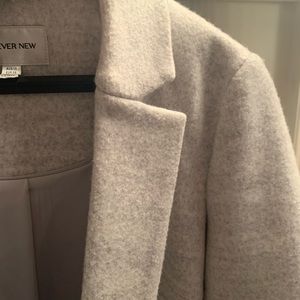 Brand New Wool Marle Wool-Blend Coat in Light Grey